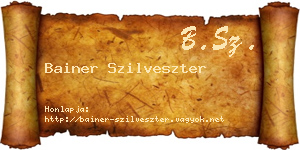 Bainer Szilveszter névjegykártya